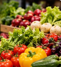 Illustrative produce display crop, not actual merchandise